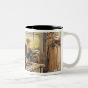 Women Taking Tea Two-Tone Coffee Mug