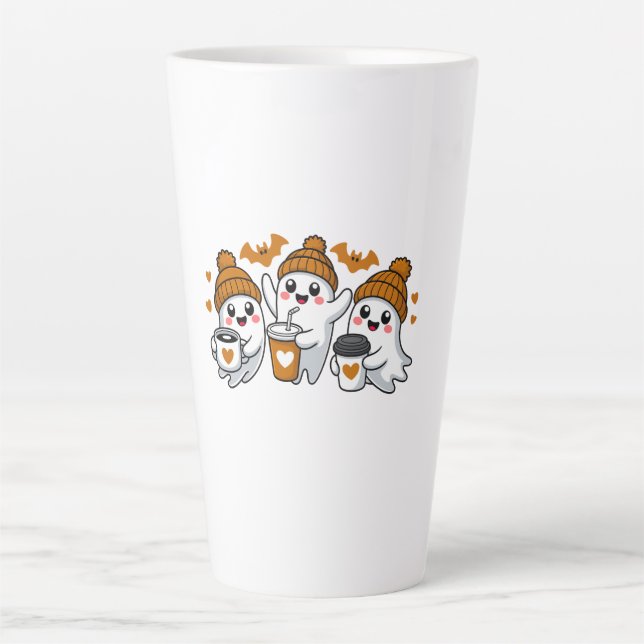 Women Tee Shirts, Men Shirts, Mum Ghost T-Shirts,  Latte Mug (Front)