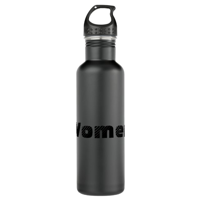 Women text Name Colour matte black Water Bottle (Front)