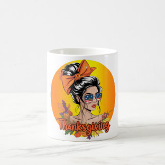 women Thanksgiving  American.png Coffee Mug