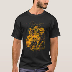Women The Golden Ghouls Skeleton Bat Halloween Cos T-Shirt