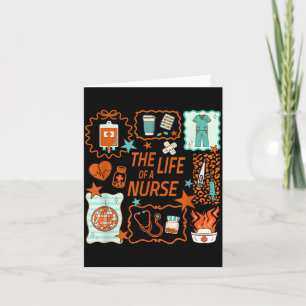 Women The Life Of A Nurse Doodle Nursing Showgirl  Card