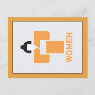 Women toilet, Japanese Sign Postcard