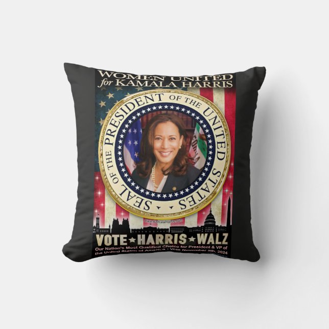 Women United for Kamala Harris Cushion (Front)