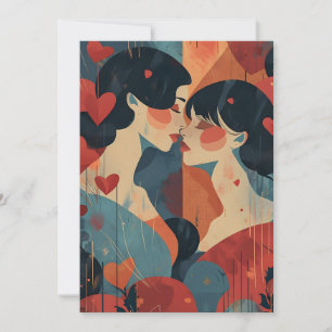 Women Valentine's Day LGBTQ Holiday Card