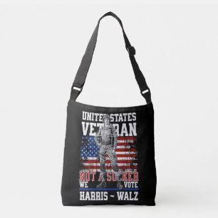 Women Veteran For Harris Walz Election 2024 Crossbody Bag