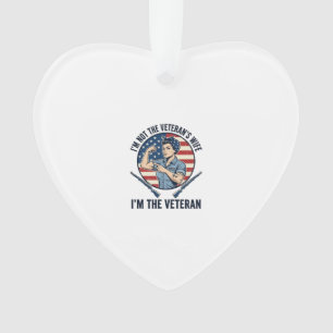Women Veteran Patriotic Vintage Engraving Shirt De Ornament