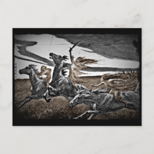 Women Vikings in a Storm Postcard