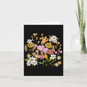 Women Vintage Floral Boho Wildflower Tank Top Card