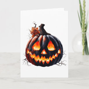 Women Vintage Pumpkin Autumn Graphic Thanksgiving Card