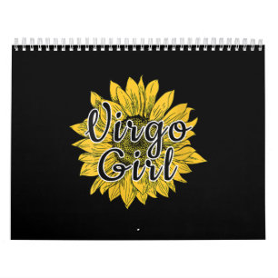 Women Virgo Girl September Birthday Sunflower Calendar