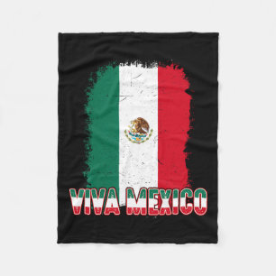 Women Viva Mexico Flag Men Kids Boy Mexican Indepe Fleece Blanket