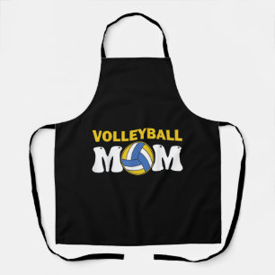 Women Volleyball Mum Shirt Game Day Funny Player Apron