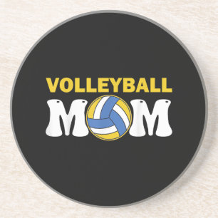 Women Volleyball Mum Shirt Game Day Funny Player Coaster