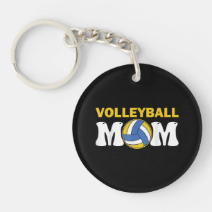 Women Volleyball Mum Shirt Game Day Funny Player Key Ring