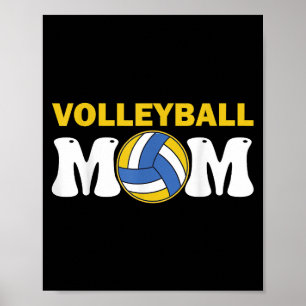 Women Volleyball Mum Shirt Game Day Funny Player Poster