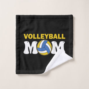 Women Volleyball Mum Shirt Game Day Funny Player Wash Cloth