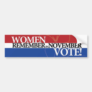 Women Vote - Remember in November 3 Bumper Sticker