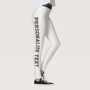 Women Warm Neutral Charcoal Personalise Athleisure Leggings