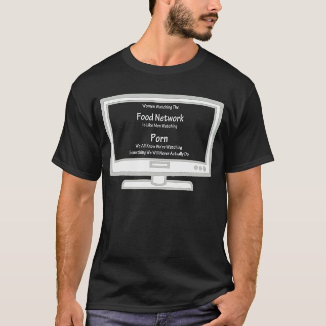 Women Watching The Food Network T-Shirt (Front)