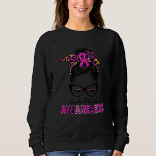 Women We Wear Purple Cystic Fibrosis Awareness Leo Sweatshirt