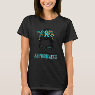 Women We Wear Teal Food Allergies Awareness Teal L T-Shirt
