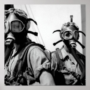 Women Wearing Oxygen Masks - 1943 Poster