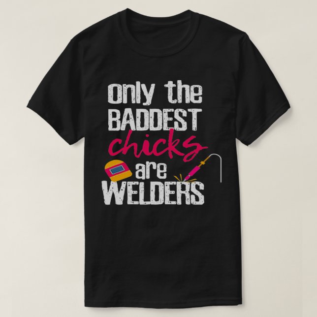 Women Welder Welding Funny Christmas  T-Shirt (Design Front)