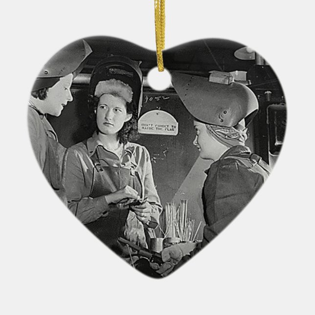 Women Welders Ceramic Tree Decoration (Front)