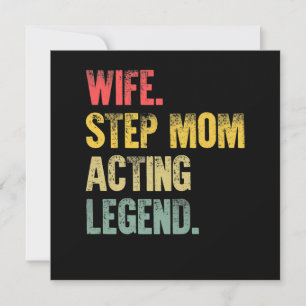 Women Wife Step Mum Acting Legend Premium . Thank You Card