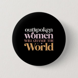 Women Will Change The World Feminist Girl Power  6 Cm Round Badge