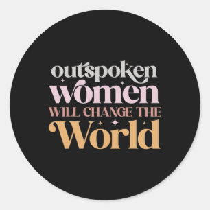 Women Will Change The World Feminist Girl Power Classic Round Sticker
