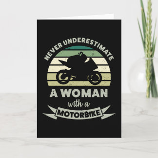 Women with a Motorbike Funny Gifts Wife Card