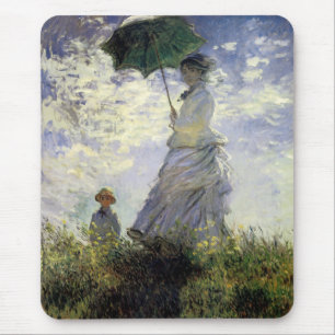 Women with a Parasol ~ Madame Monet with Her Son Mouse Mat