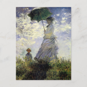 Women with a Parasol ~ Madame Monet with Her Son Postcard