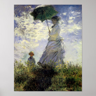 Women with a Parasol ~ Madame Monet with Her Son Poster