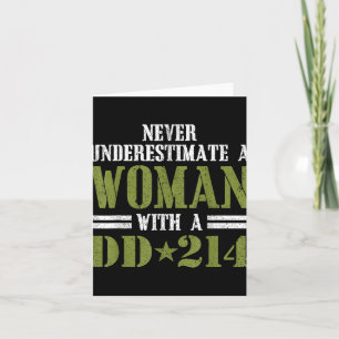 Women With Dd-214 Female Veterans Day Gift Shirt Card