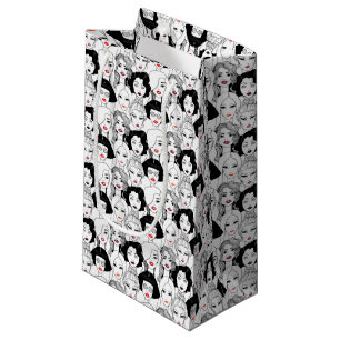 Women With Lipstick Pattern Small Gift Bag
