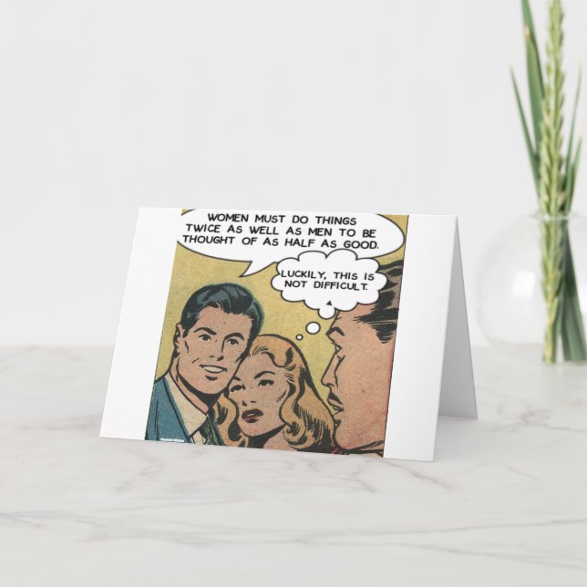 Women Work Twice As Hard As Men Charlotte Whitton Card (Front)