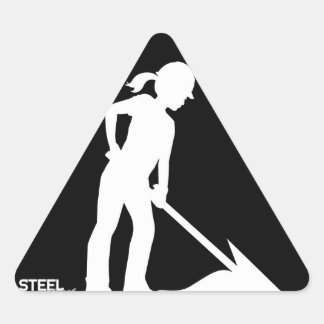 Women Working Construction Themed Sticker