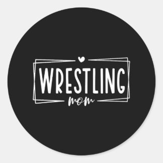 Women Wrestling Mum Shirt Funny Wrestle Wrestler M Classic Round Sticker