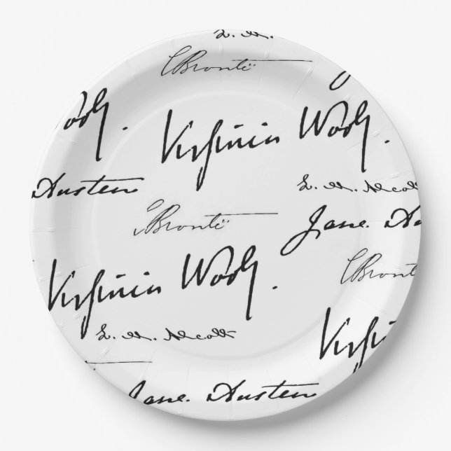 Women Writers Paper Plate (Front)