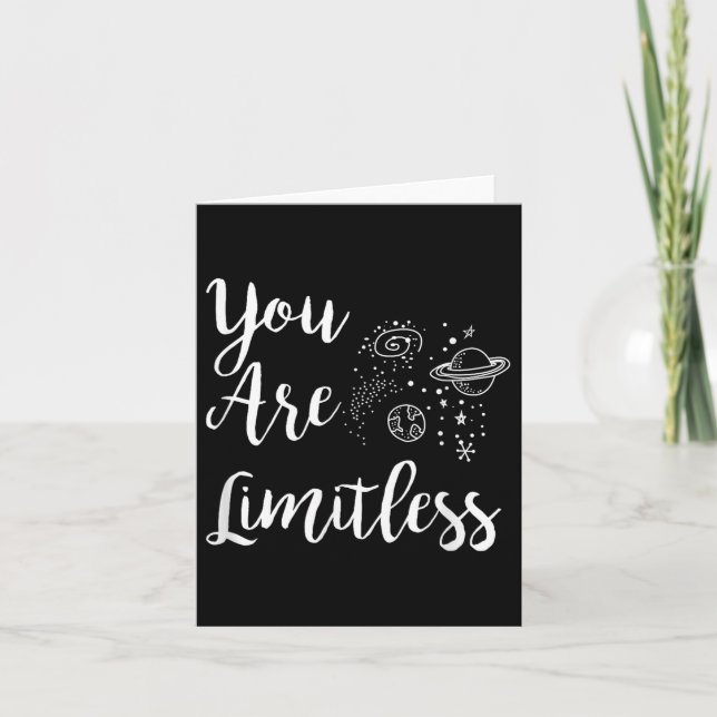 Women You Are Limitless Amazing Motivational  Card (Front)