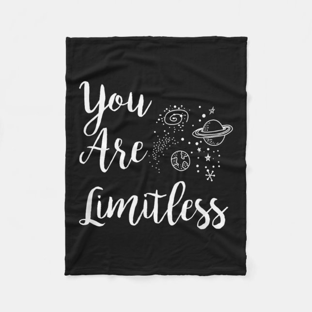 Women You Are Limitless Amazing Motivational  Fleece Blanket (Front)