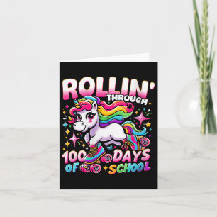 Womens 100 Days Of School Girls Teacher 100th Day Card