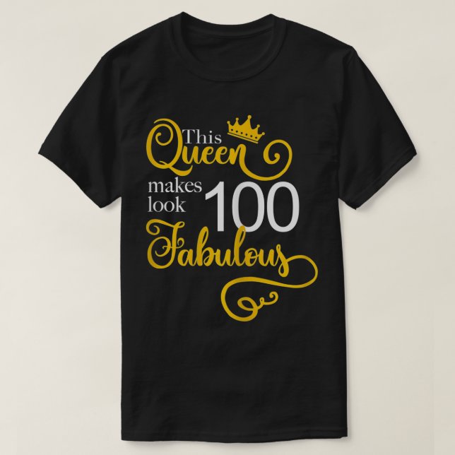 Womens 100th Birthday Party Gifts Ideas Grandma 10 T-Shirt (Design Front)