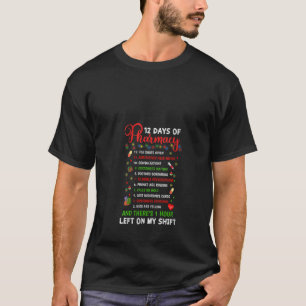 Womens 12 Days of Pharmacy Funny Christmas Pharmac T-Shirt