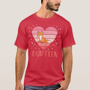 Womens 14 Year Old Cute Fo Birthday Girl 14th Bday T-Shirt