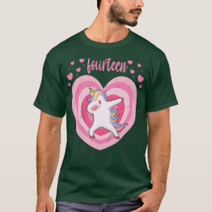 Womens 14 Year Old Cute Unicorn Birthday Girl 14th T-Shirt
