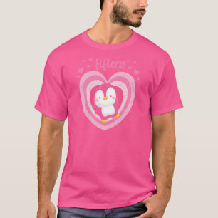 Womens 15 Year Old Cute Penguin Birthday Girl 15th T-Shirt